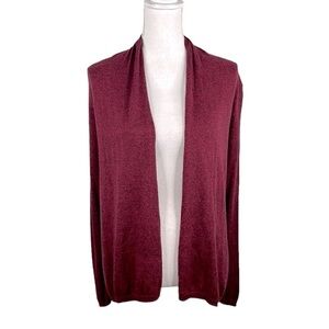Express Wine Long Sleeve Open Cardigan Size Small